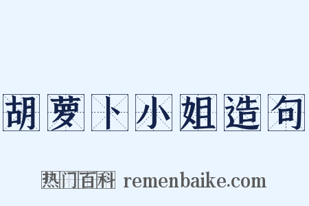 胡萝卜小姐造句是什么意思的图片